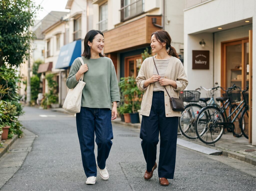 無理のない自然なおしゃれは毎日の生活を前向きにする。